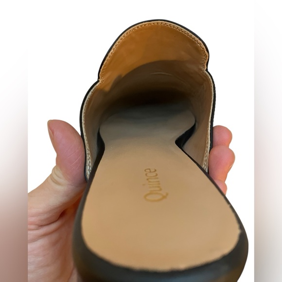 Quince Horsebit Loafer Mule Italian Leather Black Classic Casual Women's 8 - Picture 13 of 16